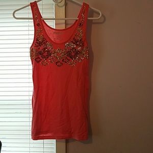 Sequined tank top
